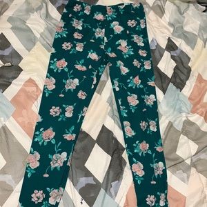 Blue flower leggings